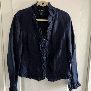 INC International Blue Women's Shacket -Blazer- XL - Ruffles & Fringe